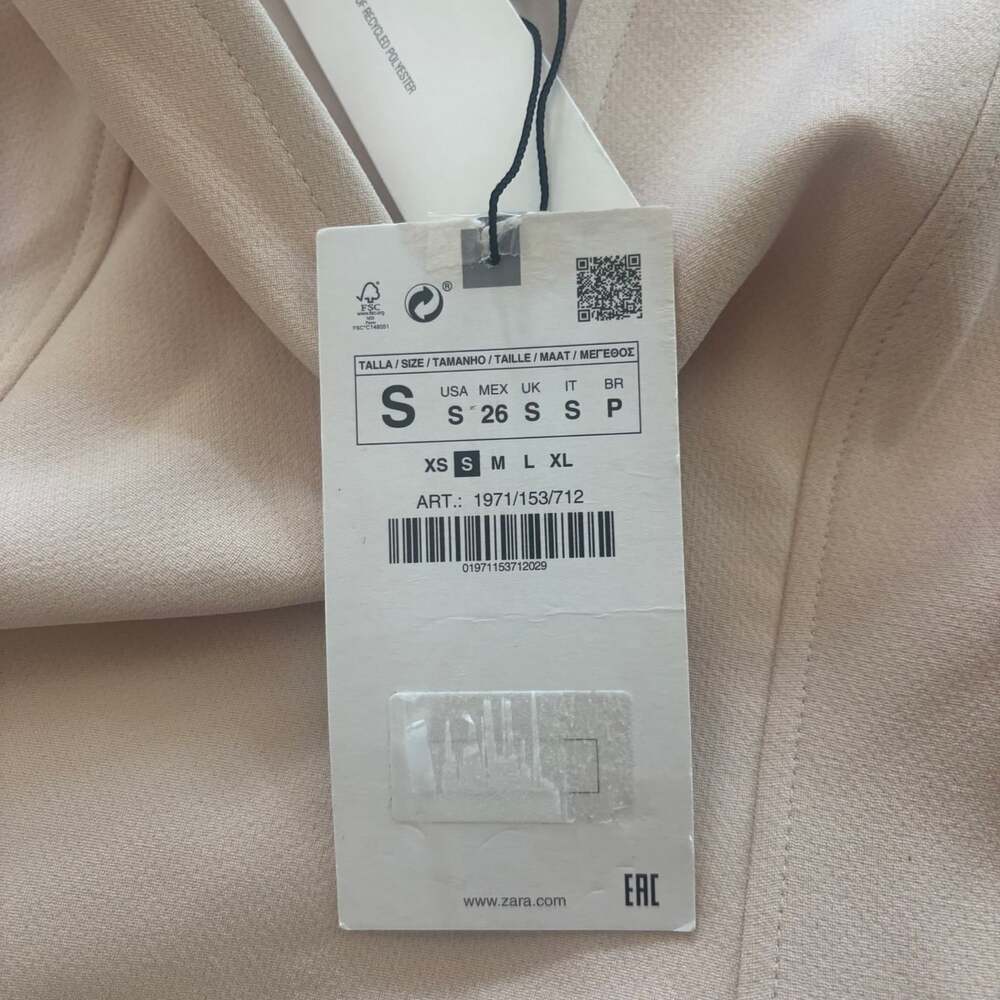 Zara NWT Triple Strap Corset Bodycon Mini Dress Cream Ivory Small - Picture 12 of 16